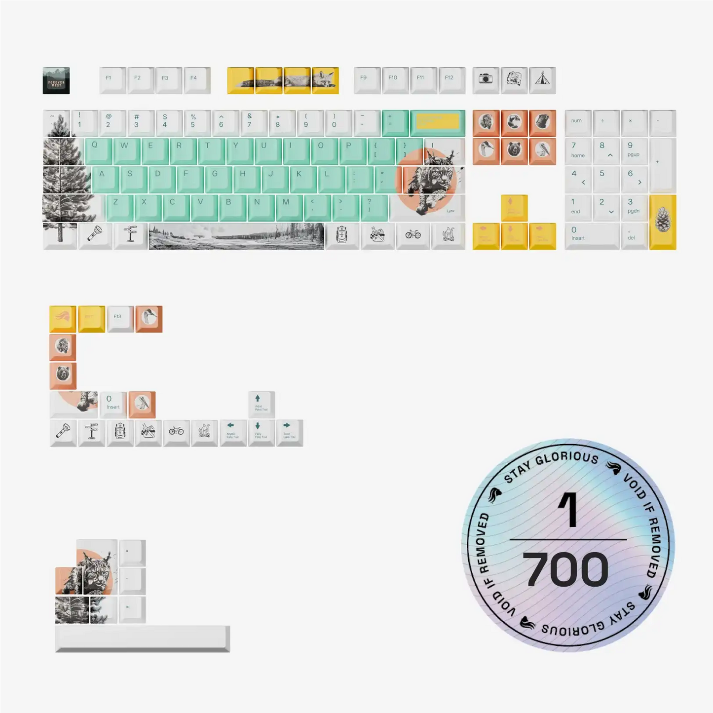 NPCA + Glorious GPBT National Parks Collection Keycaps