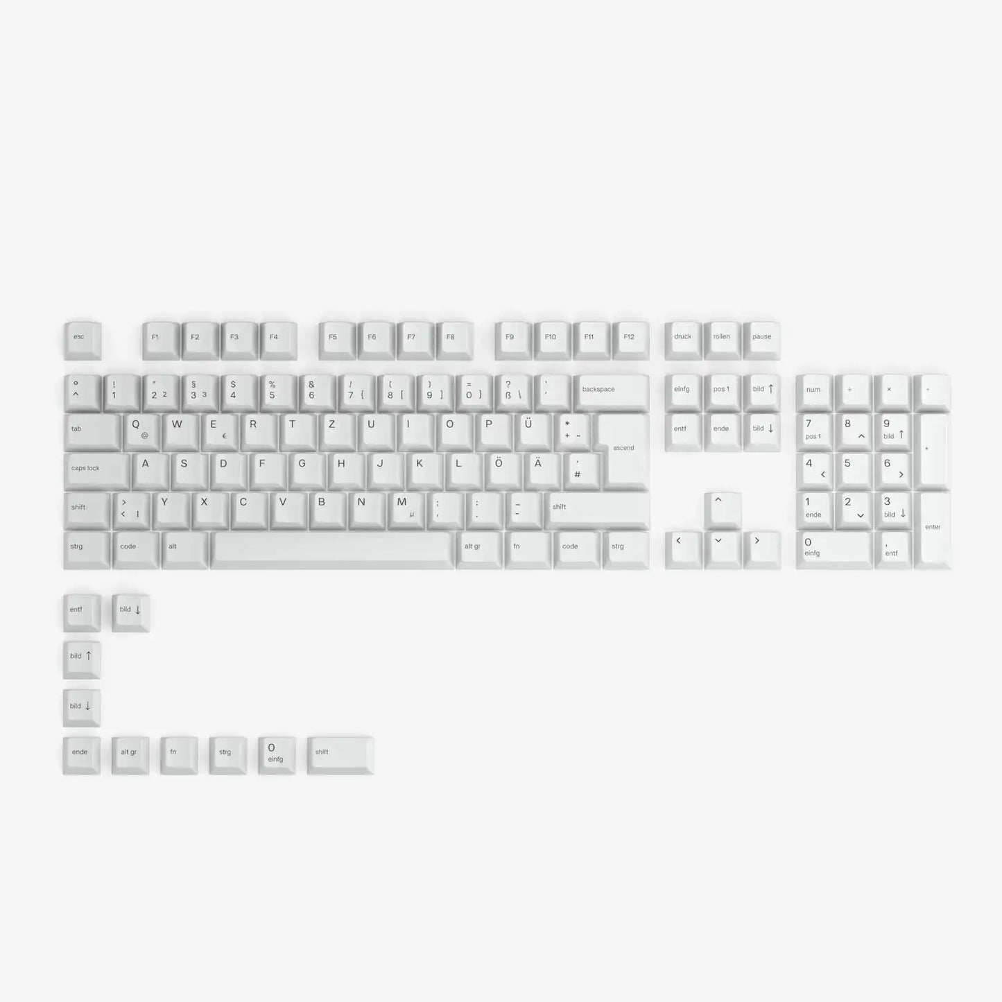 GPBT Arctic White Dye Sublimated Keycaps