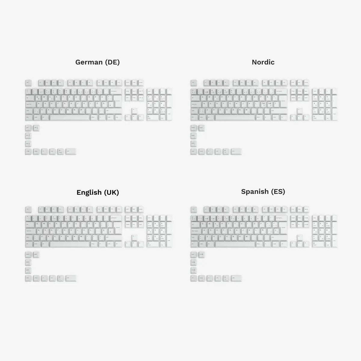GPBT Arctic White Dye Sublimated Keycaps