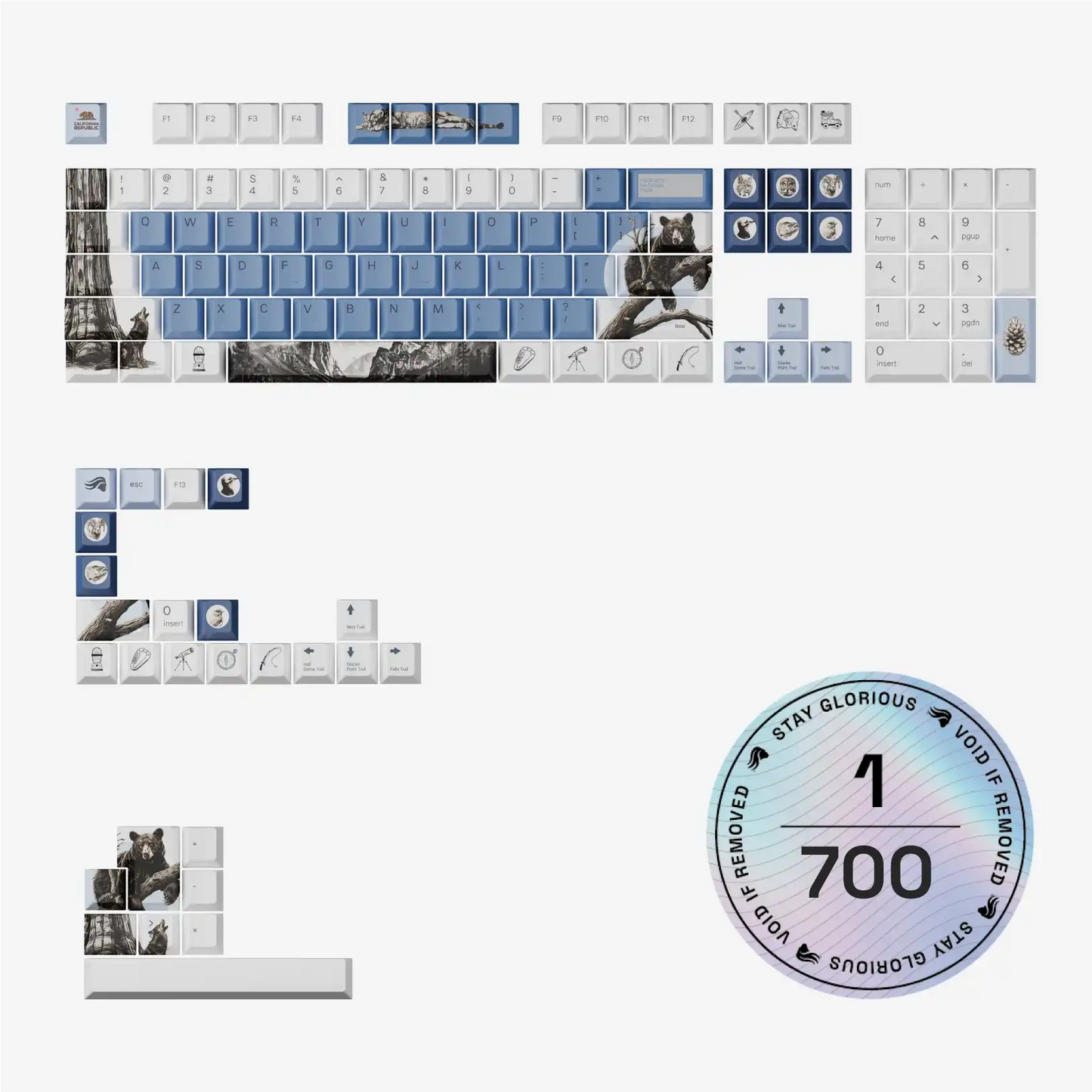 NPCA + Glorious GPBT National Parks Collection Keycaps