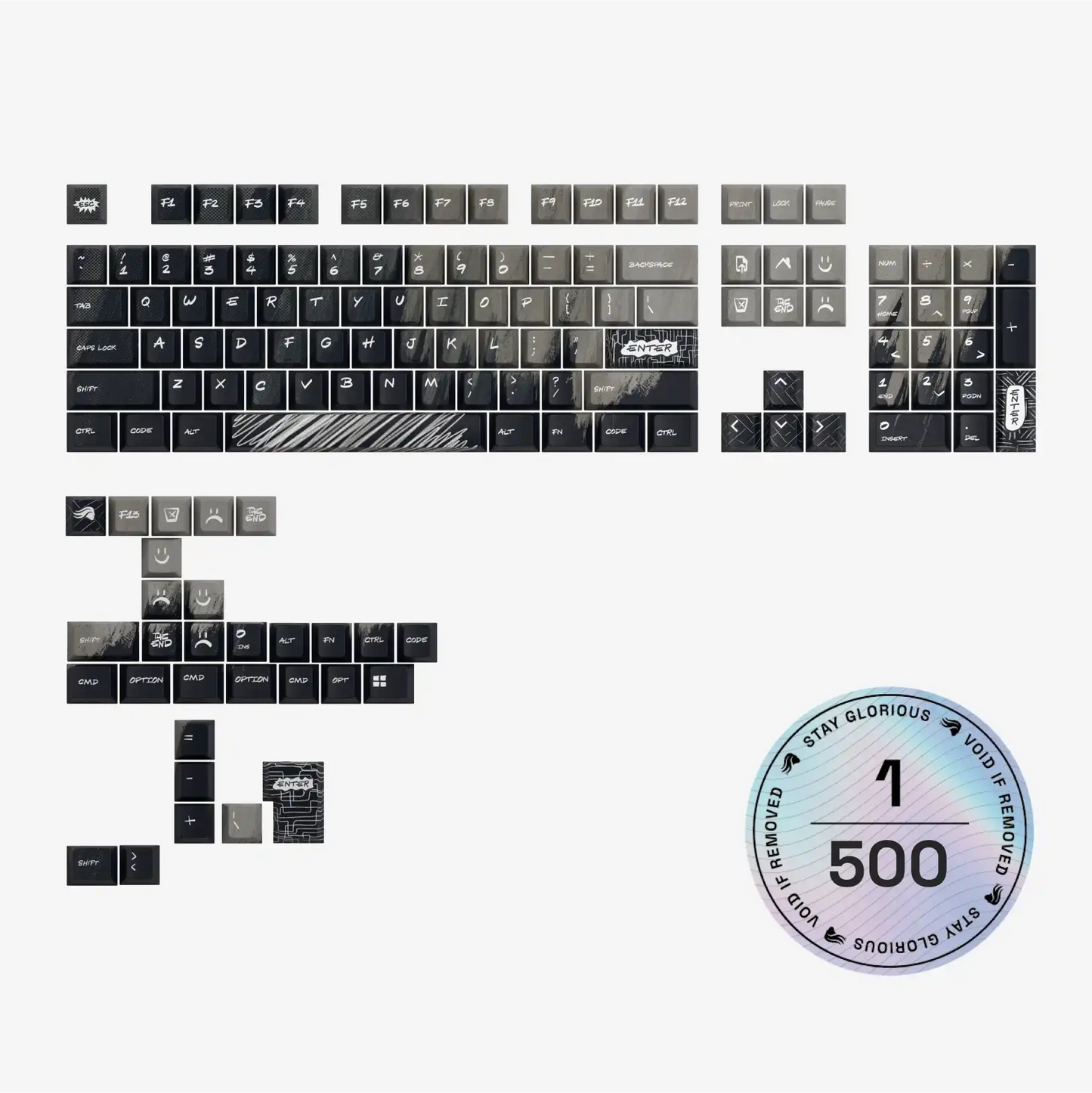 GPBT Ink Noir Keycaps